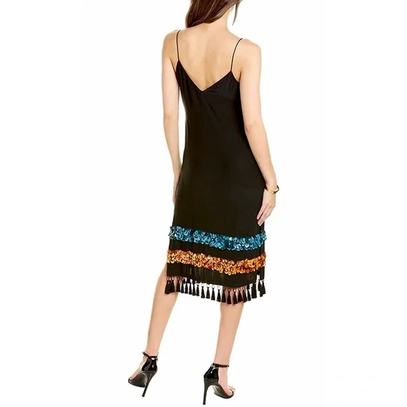 SACHIN + BABI • Bosphorus Silk Sleeveless Sequin Midi Slip Dress, 2 - Picture 10 of 16